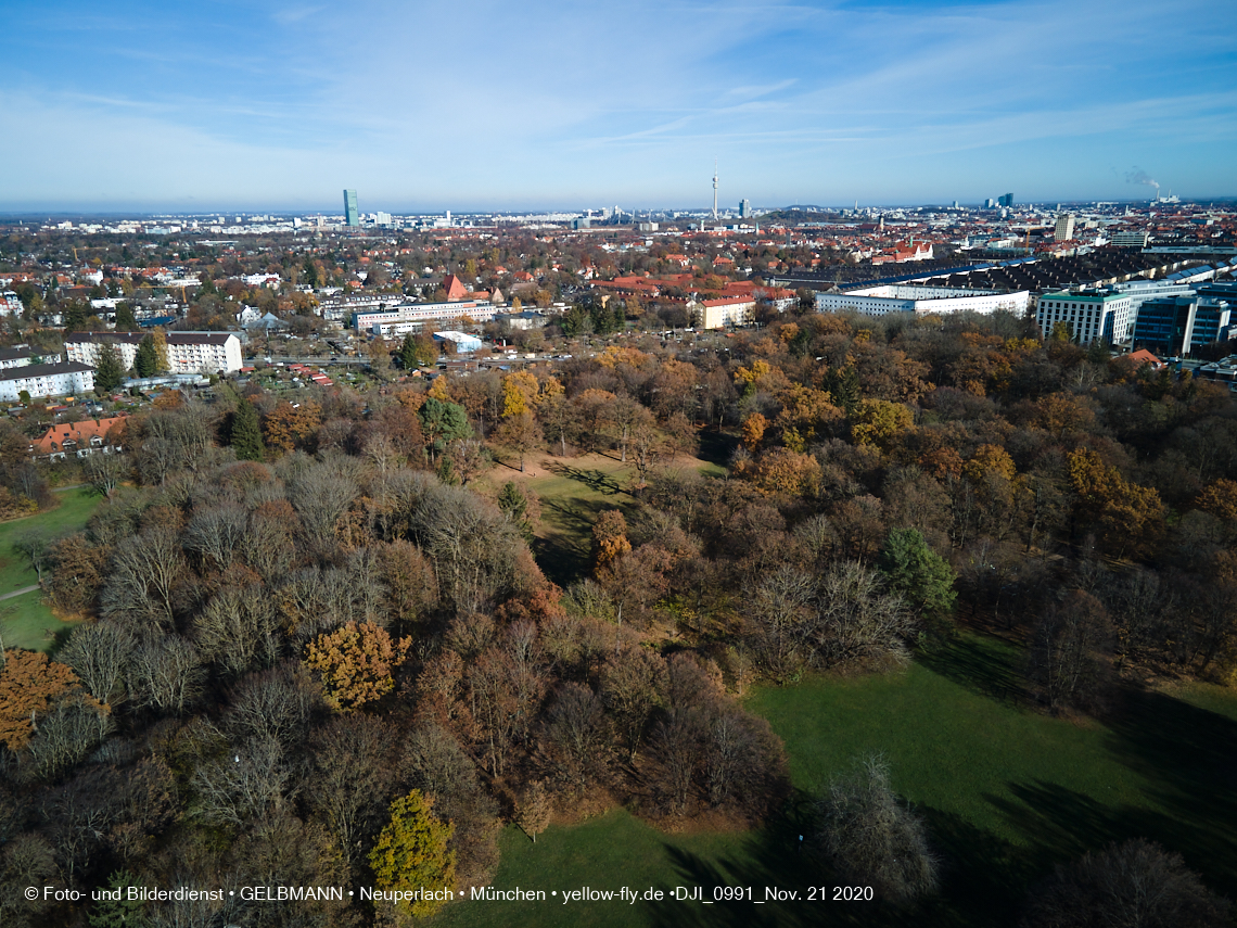 21.11.2020 - Hirschgarten mit Paketposthalle in München
